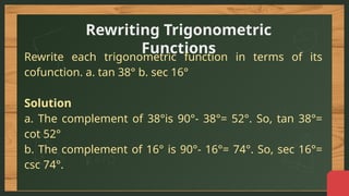 Sec Rewritten Comprehensive Guide to Right Triangle Trigonometric Functions and ...