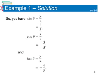 8
Example 1 – Solution
So, you have
and
cont’d
 