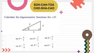 SOH-CAH-TOA
CHO-SHA-CAO
 