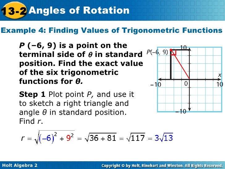 Trigonometric Functions In Standard Position Slide 1