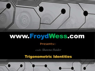 www.PinoyBIX.org
Presents:
Trigonometric Identities
 