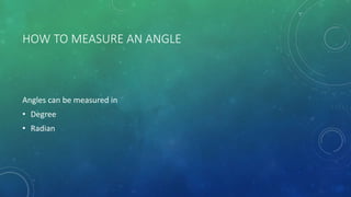 THE DEGREE AND RADIAN
 