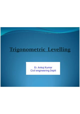 Trigonometric levelling