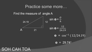 Trigonometric Ratio_Cosine, Sine And Tangent | PPTX