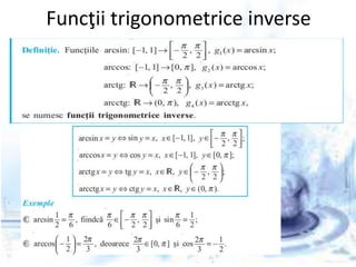 Funcţii trigonometrice inverse
 