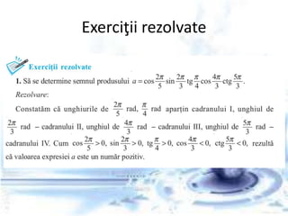 Exerciţii rezolvate
 