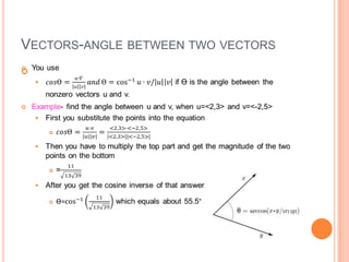 VECTORS-ANGLE BETWEEN TWO VECTORS

 