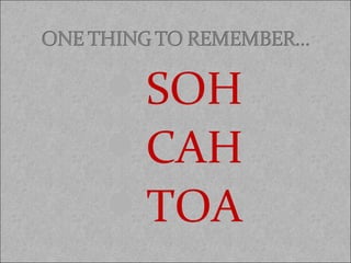  SOH
 CAH
 TOA

 
