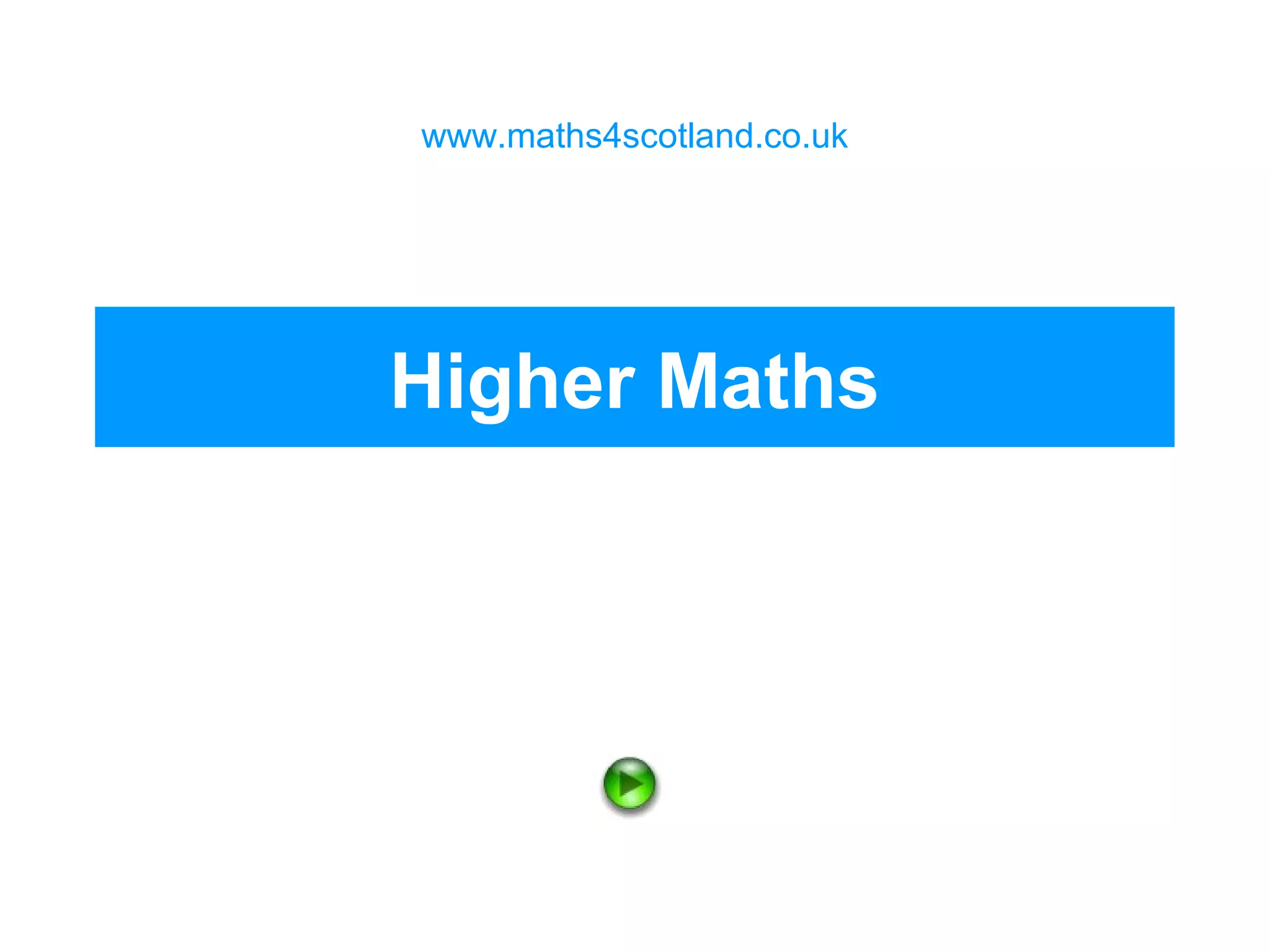 www.maths4scotland.co.uk

Higher Maths
Strategies

Compound Angles

Click to start

 