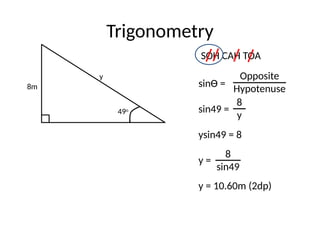 48 Trigonometry Introduction to Trigonometry, for GCSE students | PPTX
