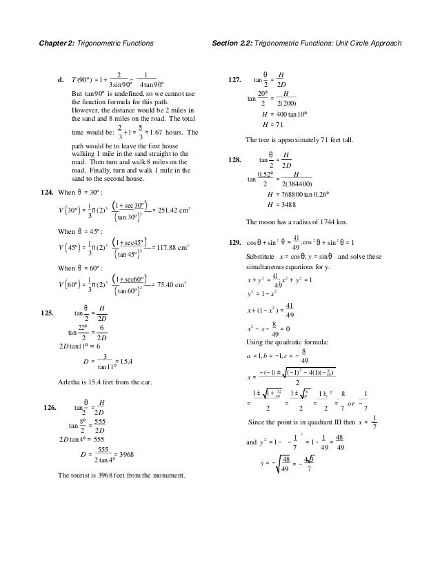 Trigonometry A Unit Circle Approach 10th Edition Sullivan Solutions M…