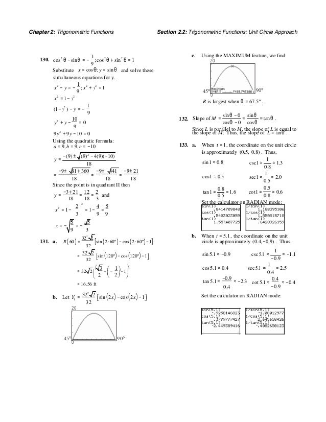 Trigonometry A Unit Circle Approach 10th Edition Sullivan Solutions M…