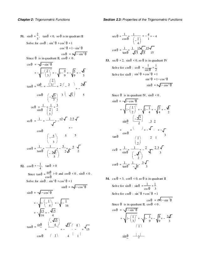 Trigonometry A Unit Circle Approach 10th Edition Sullivan Solutions M…