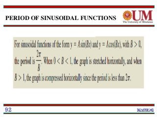 PERIOD OF SINUSOIDAL FUNCTIONS
92
 