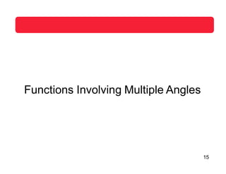 Functions Involving Multiple Angles
15
 