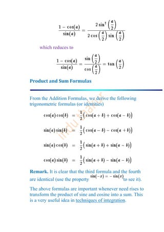 Trigonometry for class xi | DOCX