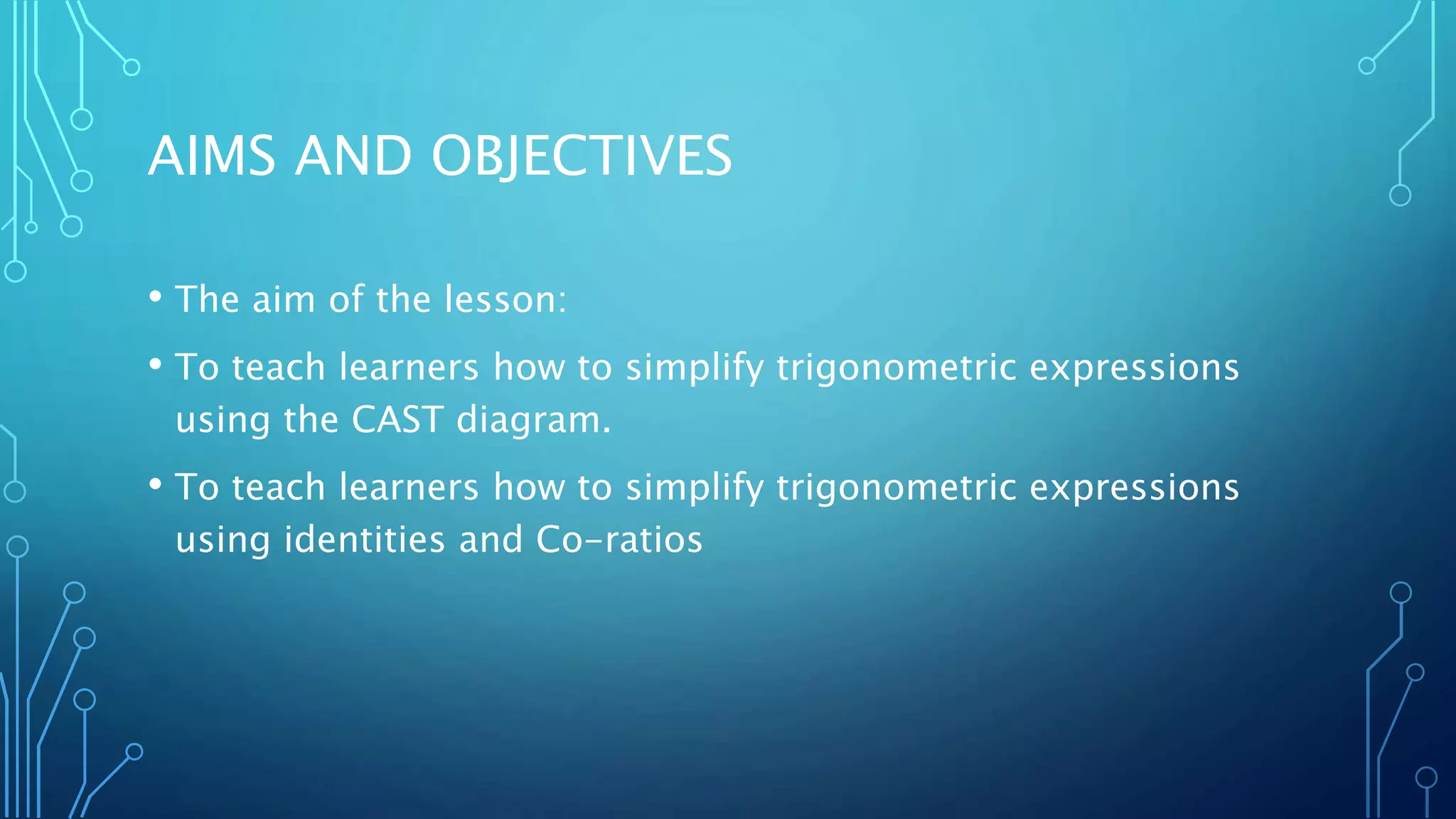 Trigonometry maths methodology | PPT