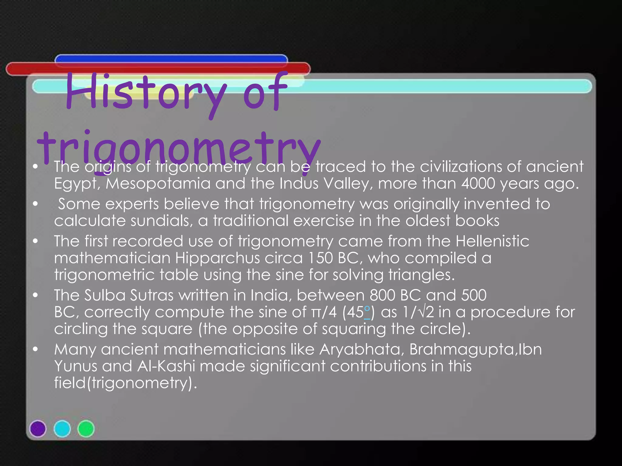 Trigonometry maths school ppt | PPTX