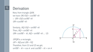 Derivation Triangles Example Trigonometry part 1 | PPTX