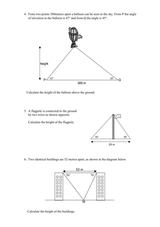 Trigonometry problems | PDF