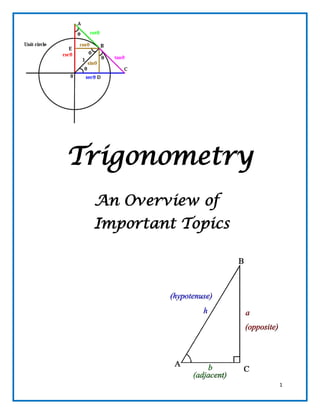 1
Trigonometry
An Overview of
Important Topics
 