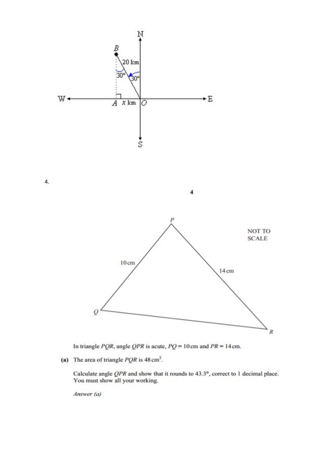 Trigonometry worksheet