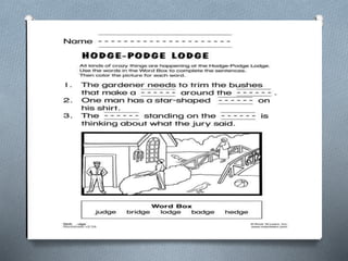 Trigraph 'igh' &amp; 'dge'