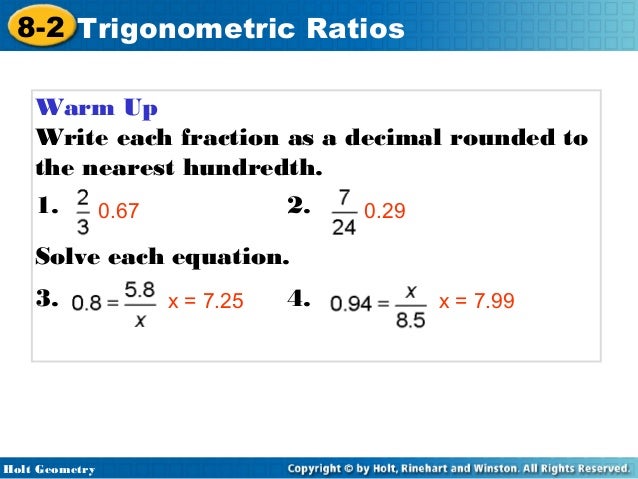 Trig ratios