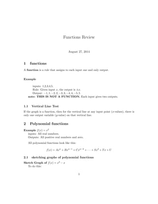 functions review | PDF