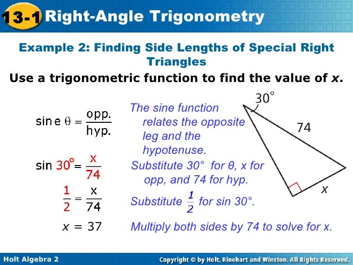 Right triangle: definition, properties, types, formulas Trig right triangle trig