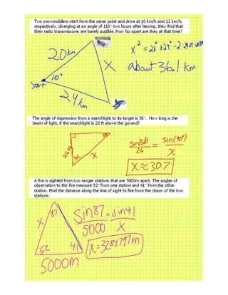 Trig triangles word probs | PDF