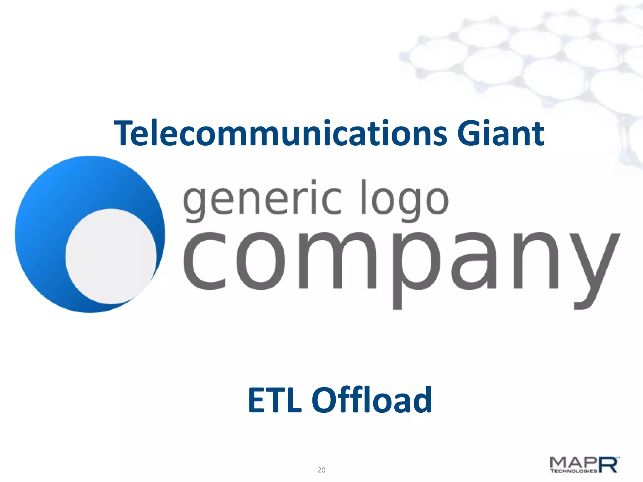 Telecommunications Giant

ETL Offload
20

 