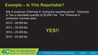 TSCA Chemical Data Report | PDF