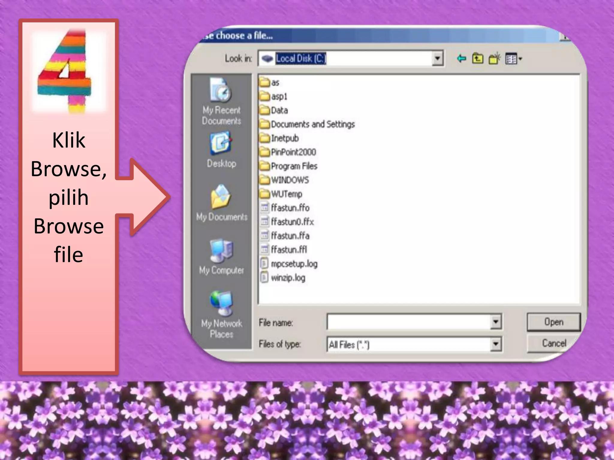 Klik
Browse,
  pilih
Browse
  file
 
