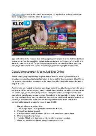Trik Bermain Judi Slot Pasti Jackpot Besar Trik Bermain Judi Slot Pasti Jackpot Besar