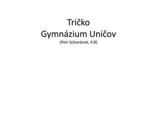 Tričko
Gymnázium Uničov
   (Petr Schovánek, 4.B)
 
