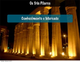 Os Três Pilares



                            Conhecimento e Mercado




Tuesday, January 18, 2011
 