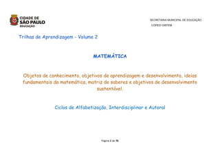Trilhas Matemáticas - (PDF)