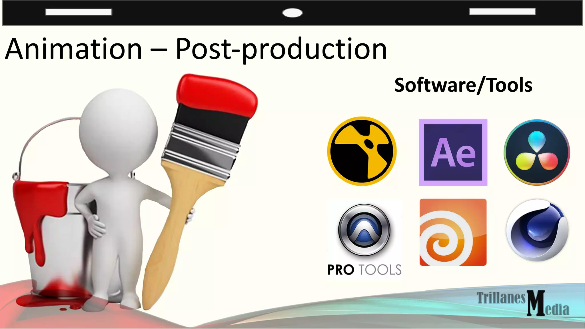 Animation – Post-production
Software/Tools
 