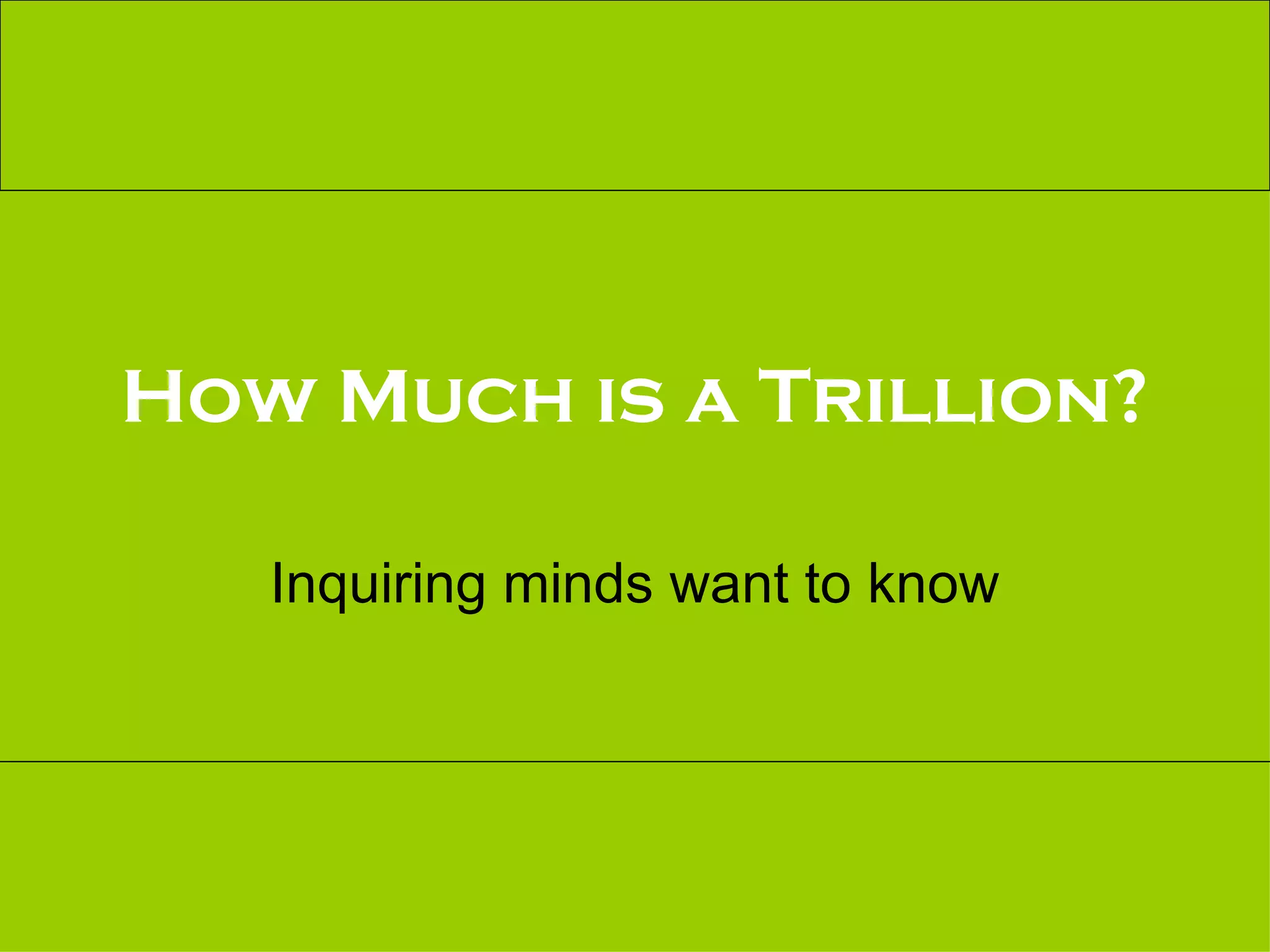 Trillion Dollars 01 | PPT