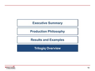 Trilogic Process Flow Trilogiq Company Introduction | PDF
