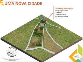 UMA NOVA CIDADE EVOLUÇÃO DA REGIÃO 
Shopping Metrópole 
Inauguração: 1980 
178 Lojas 
27 Restaurantes 
09 Salas de cinema 
 