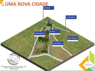 UMA NOVA CIDADE EVOLUÇÃO DA REGIÃO 
Pereira Barreto 
Sen. Vergueiro 
R. Kara 
Lucas Guarcez 
Ítalo Setti 
Lauro Gomes 
 