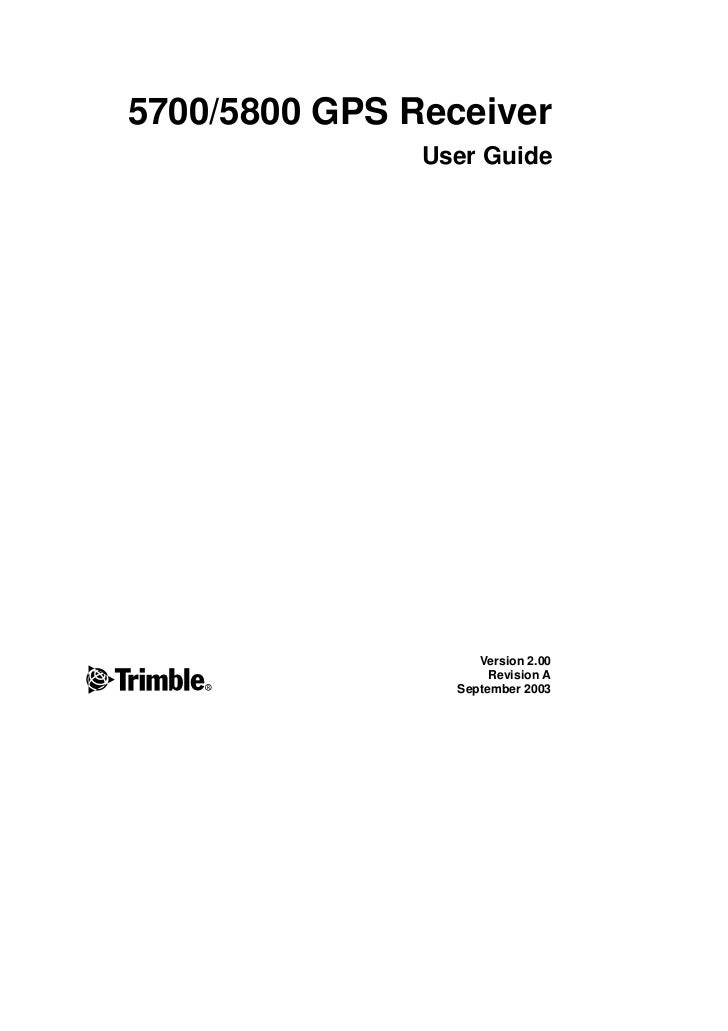 Trimble 5700 manual