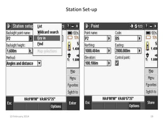 Station Set-up

10 February 2014

19

 