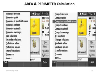 AREA & PERIMETER Calculation

10 February 2014

21

 