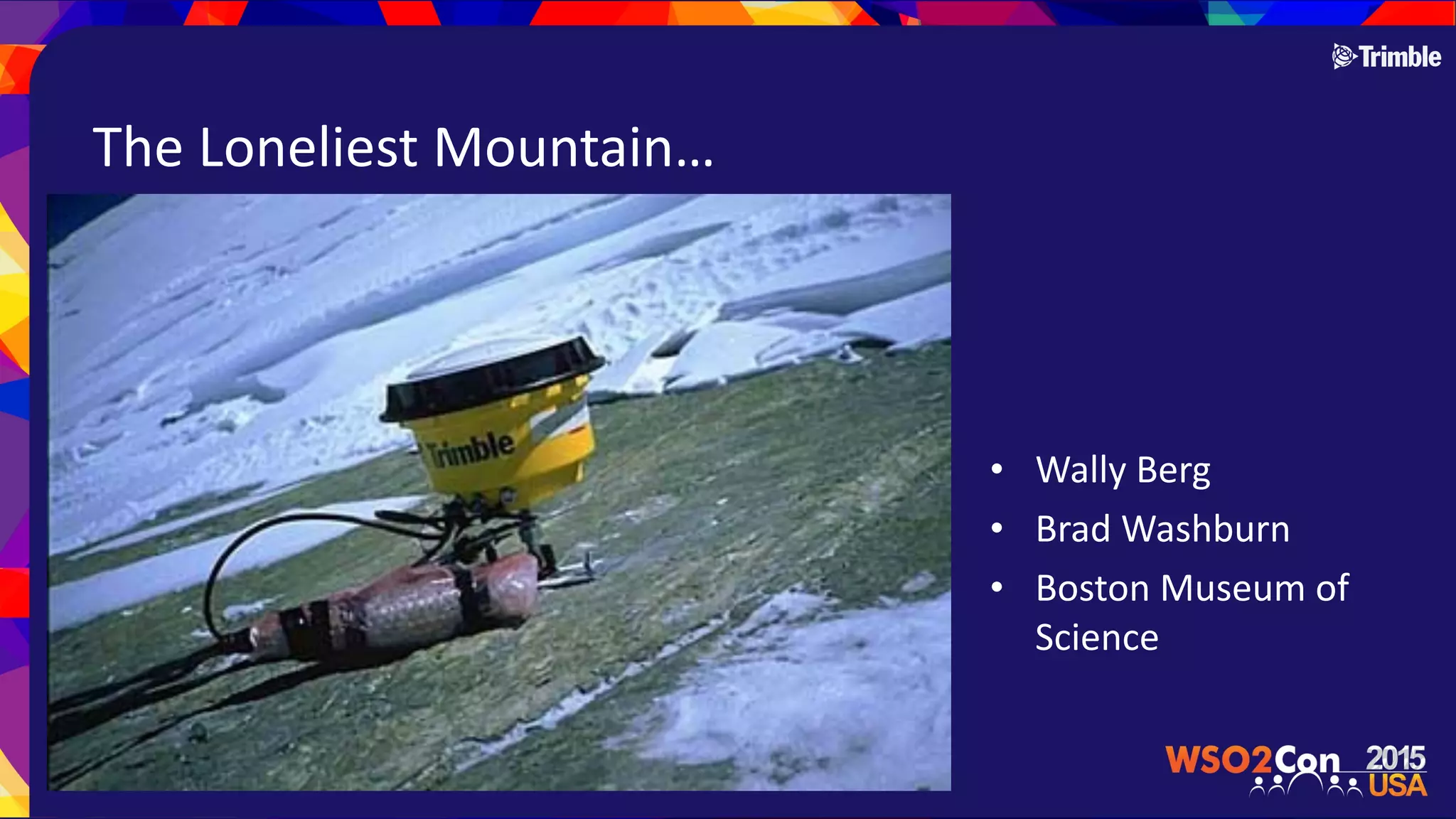 The$Loneliest$Mountain…
• Wally$Berg$
• Brad$Washburn$
• Boston$Museum$of$
Science
 