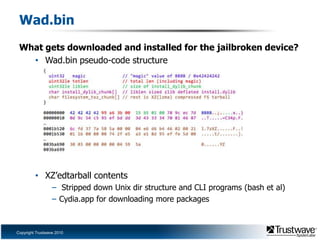 See http://github.com/comex/starWhat?http://jailbreakme.comStar exploit executionFinished. Pretty safe and easy!