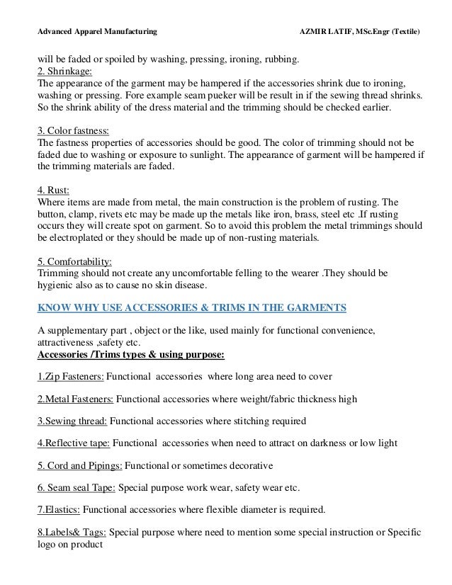 Trims and Accessories