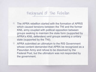 History XII: Separatism and radicalism movement in Indonesia (1) | PPTX